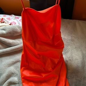 Honey and Rosie Orange tight fit dress